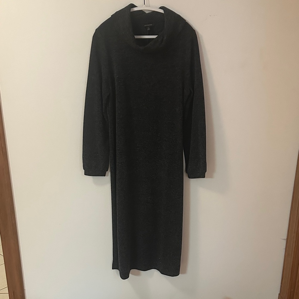 Banana Republic Charcoal Long Sleeve Dress